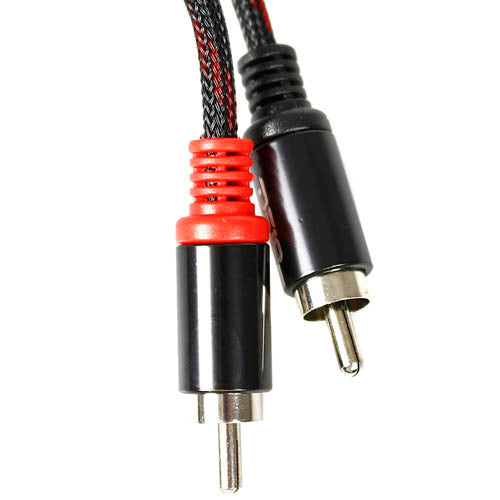 DS18 6 FT Audio Cord 3.5mm Aux to RCA Y Cable 2 Channel Audio HQMP3DUALRCA6FT