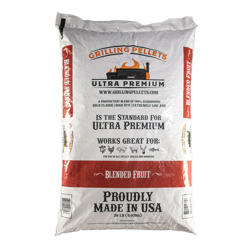 Grilling Pellets Fruit Blend Ultra Premium Fruity And Smokey Flavor 20lb Bag