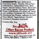 J&D's Original Bacon Salt 2.5oz All Natural Bacon Flavored Seasoning Spice Rub