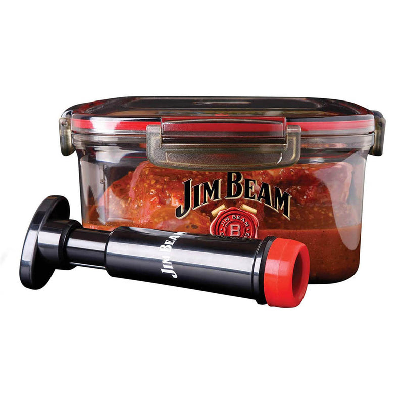 Jim Beam Vacuum Pump Sealed Marinade Box for Grilling and BBQ BPA Free JB0144