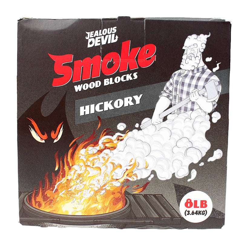 Jealous Devil Smoke Hickory Smoking Blocks Real Hard Wood 8 LBS JDSMOKEHICK08