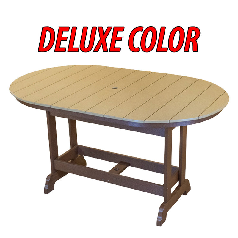 Kanyon Living Dining Height 6' Oval Table with Deluxe Color Selection