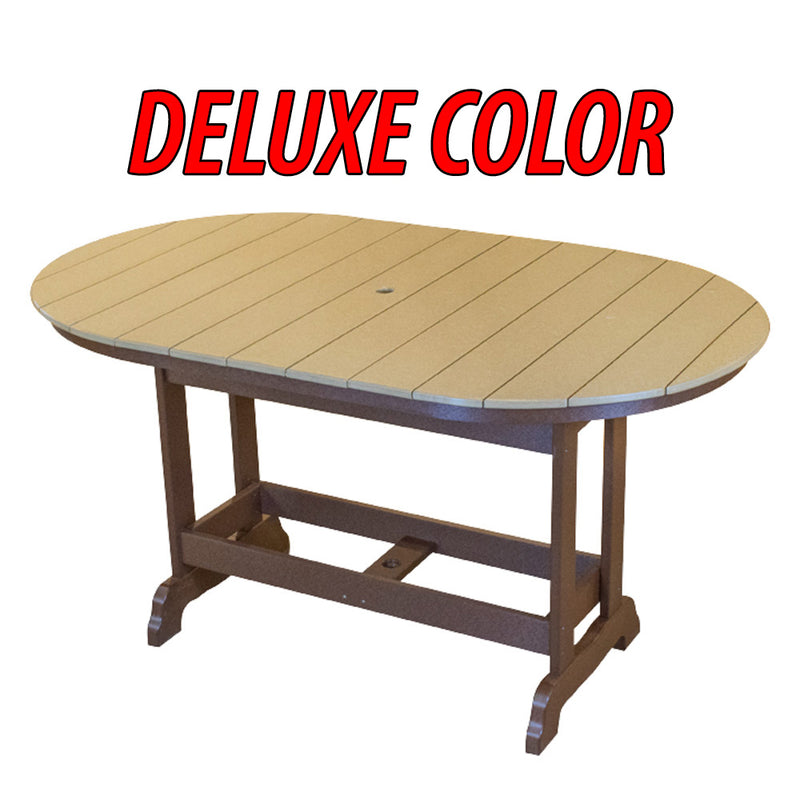 Kanyon Living Counter Height 6' Oval Table with Deluxe Color Selection