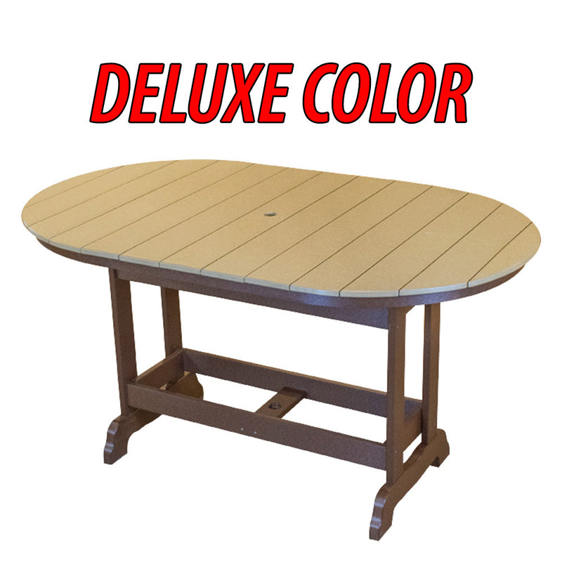 Kanyon Living Bar Height 6' Oval Table with Deluxe Color Selection
