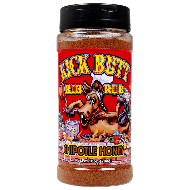 Kick Butt Chipotle Honey Rib Rub 10 Oz All Purpose Ribs Poultry Fish Pork KB102