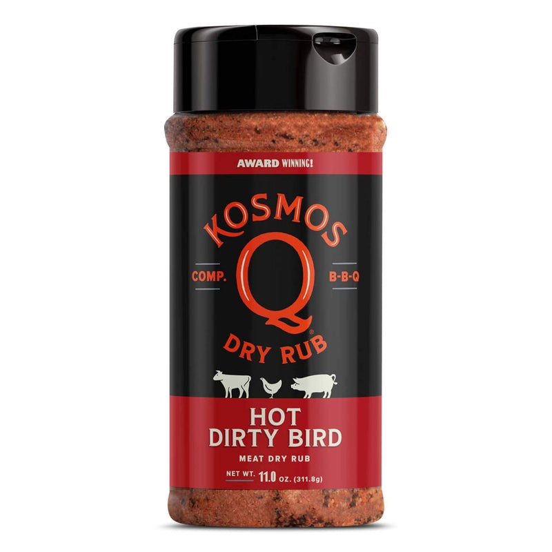 Kosmos Q Hot Dirty Bird Seasoning Rub 11 Oz Shaker Bottle KOS-BIRDHT