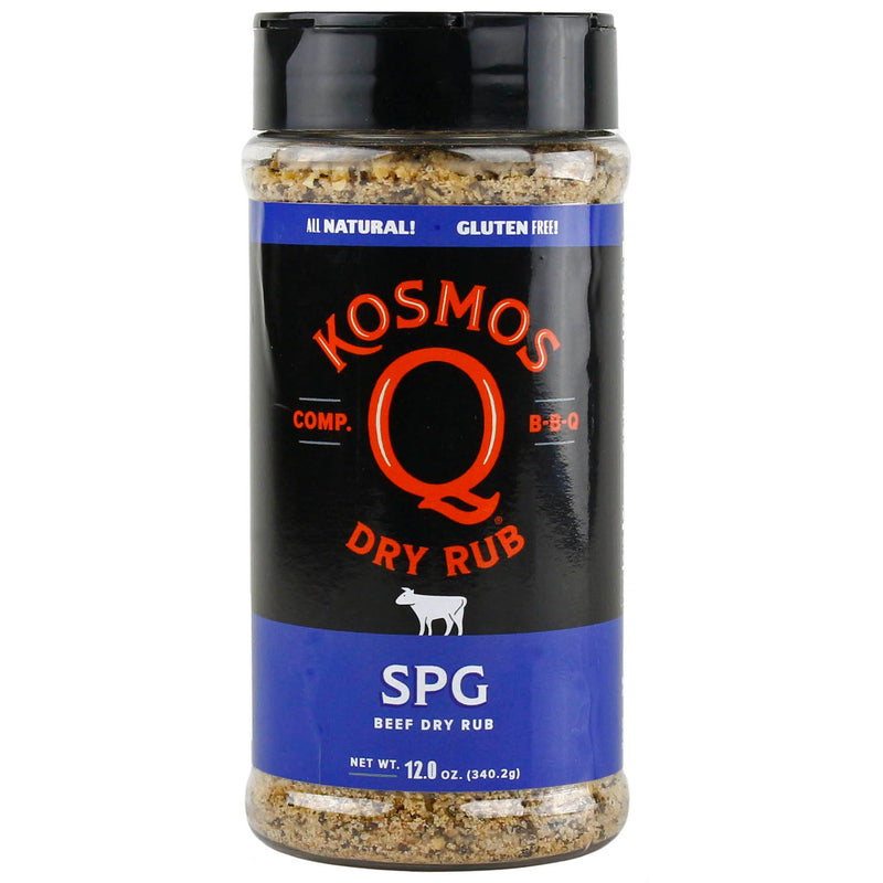 Kosmos Q SPG Salt Pepper Garlic Competition BBQ Meat Dry Rub 12oz All Natural