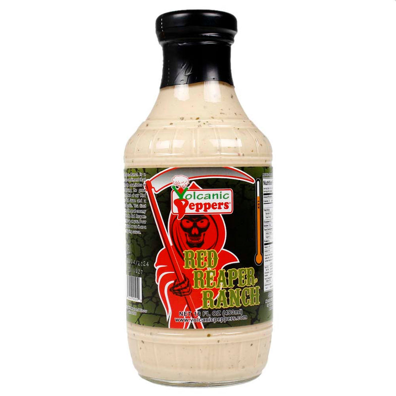 Volcanic Peppers Red Reaper Ranch 16 Oz Bottle Hot Condiment Sauce LAVAARRRANCH