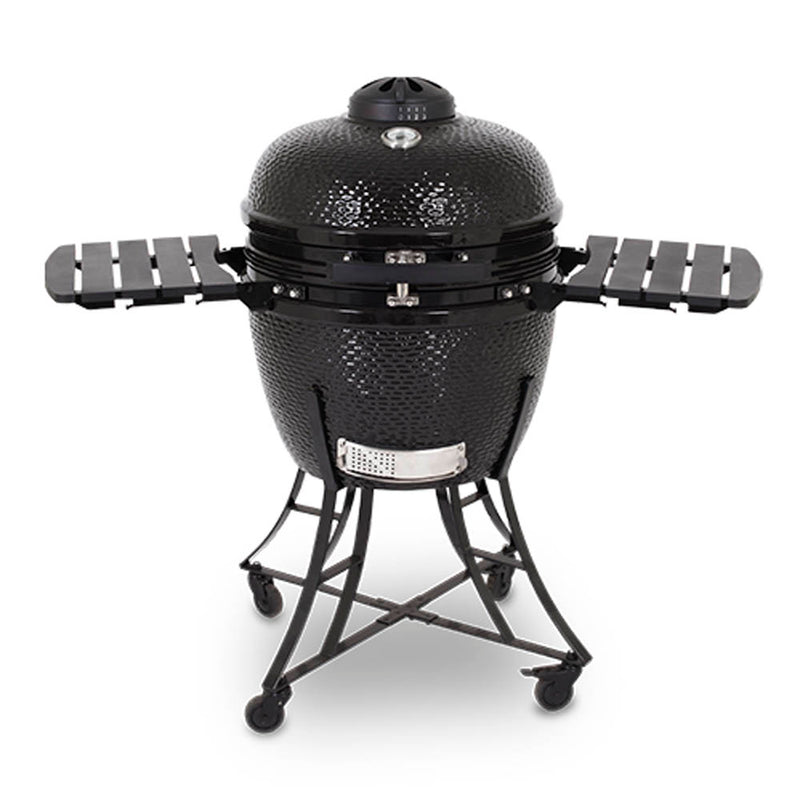 Louisiana Grills 22" Black Kamado Grill with Soft Hinge Gasket and Latch LGK22
