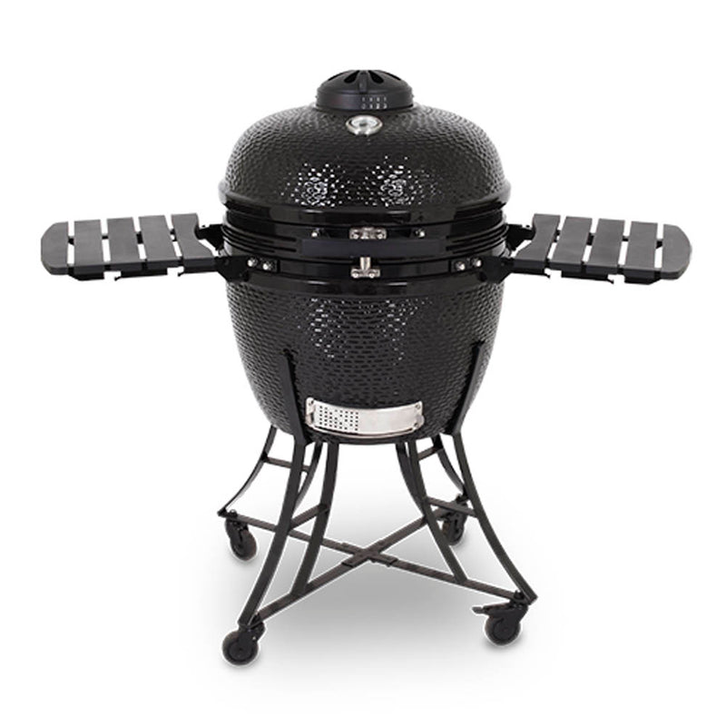 Louisiana Grills 24" Black Kamado Grill with Soft Hinge Gasket and Latch LGK24