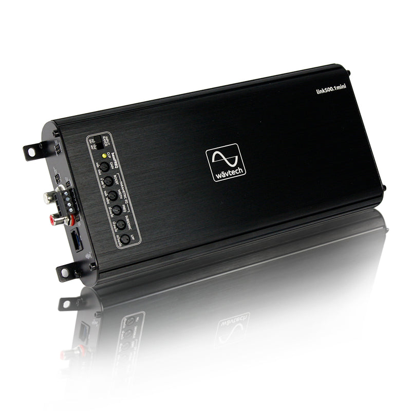 Wavtech Mini Series 500 Watt RMS Mono Amplifier With Built-In BassFREQ Preamp