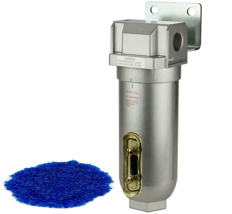 3/4" Compressed Air In Line Desiccant Dryer Moisture / Water Filter Trap