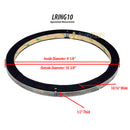 10" Waterproof RGB LED Speaker Ring 1/2" Spacer DS18 LRING10 Accent Single