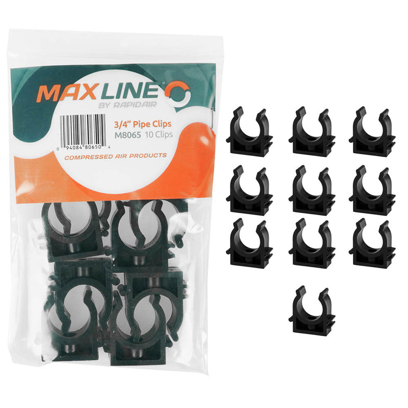 RapidAir MaxLine 3/4" Compressed Air Tubing Wall Mount Clips 10pc. M8065