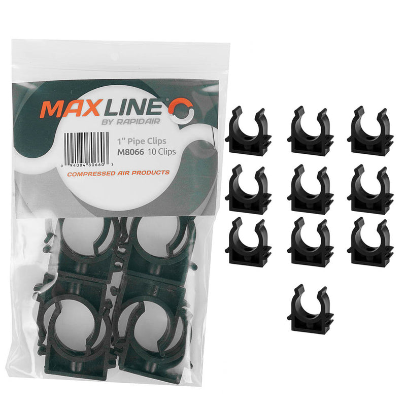 RapidAir Maxline 1" Compressed Air Tubing Wall Mount Clips 10pc. M8066