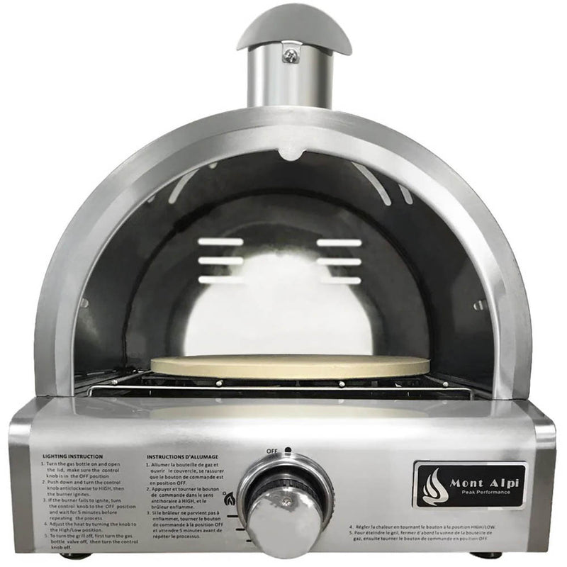 Mont Alpi Portable Stainless Steel Outdoor Versatile Pizza Oven Propane Gas