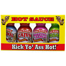 Hot Sauce Kick Yo Ass Hot Travel Pack 4 Bottles of .75 Oz Gift Set MB4PK
