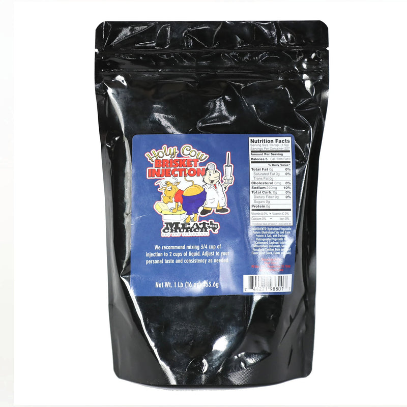 Meat Church Holy Cow Brisket Marinade Injection 16 Oz Resealable Bag