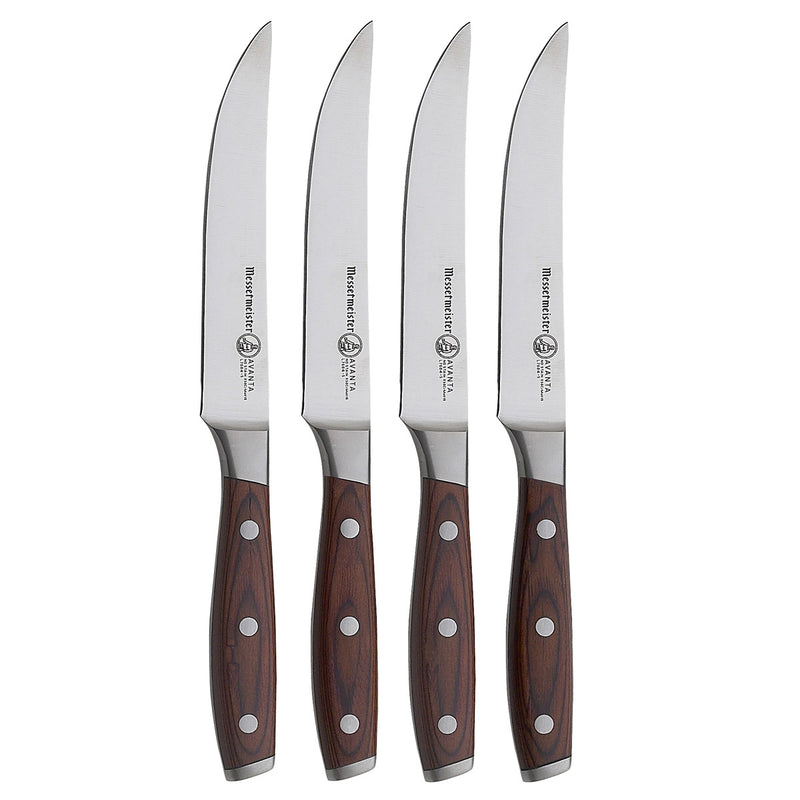 Messermeister Avanta Pakkawood 4 Piece Fine Edge Steak Knife Set L8684-5/4S