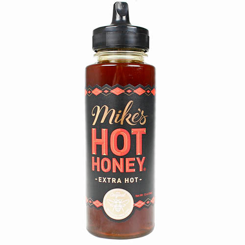 Mikes Hot 12oz Honey Infused With Extra Hot Chiles in Squeeze Bottle MHHXH126