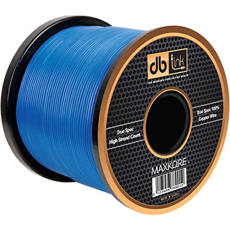 DB Link's Blue Maxkore Remote Power Wire 18 Gauge 500'  100% Oxygen Free Copper