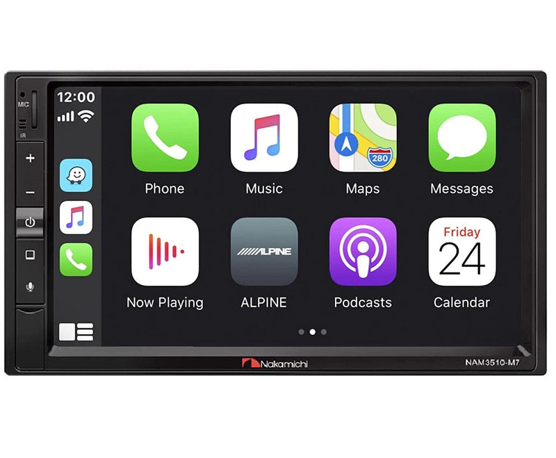 Nakamichi 7" 2 DIN Car Media Receiver Mechless Android Touch Screen NAM3510-M7