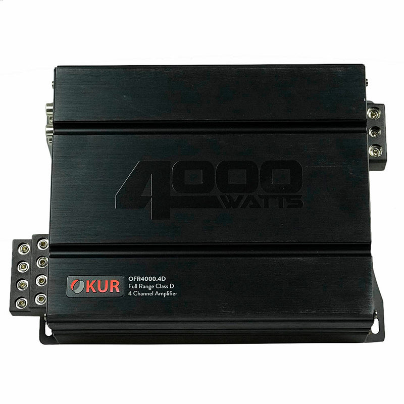 OKUR 4-Channel Full Range Amplifier 4000W Max 2 Ohm With Bass Remote OFR4000.4D