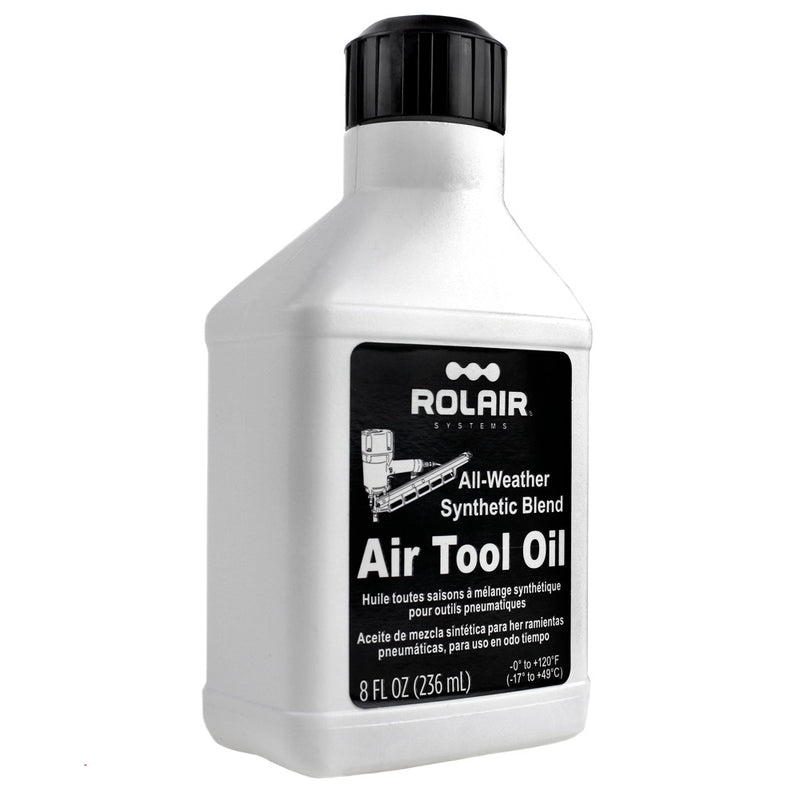 Rolair Pneumatic Air Tool Oil Lubricant 8oz. w/ Easy Pour Spout