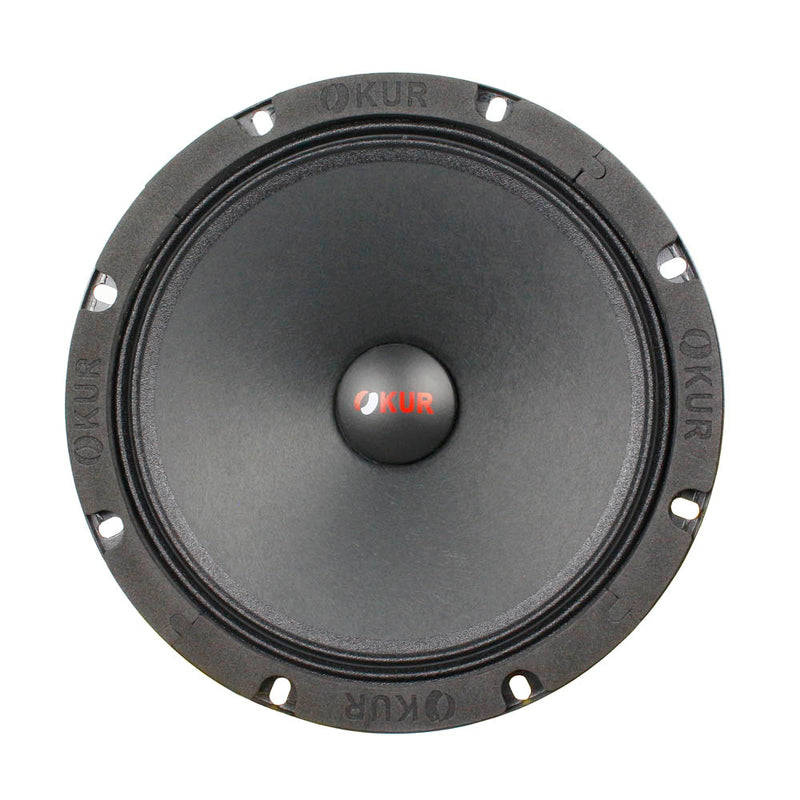 OKUR 8" Midrange Speaker Pair Pro Audio 4 Ohm 350 Watts Max Power Black OMR8PR