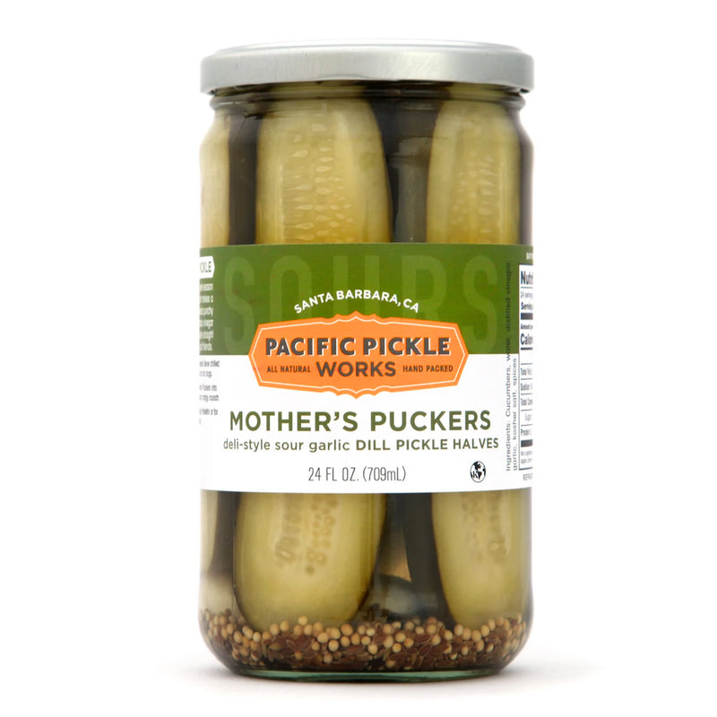 Mother's Puckers Sour Garlic Dill Cucumber Pickles 24 oz. Jar