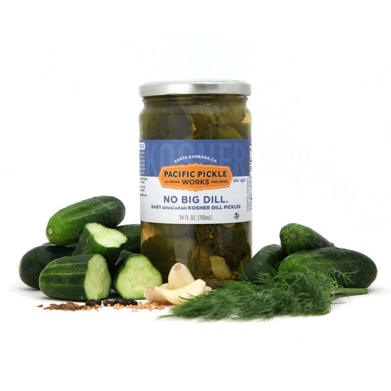 Pacific Pickle Works No Big Dill Kosher Baby Dill Pickles 24 Oz Jar PPW-1064