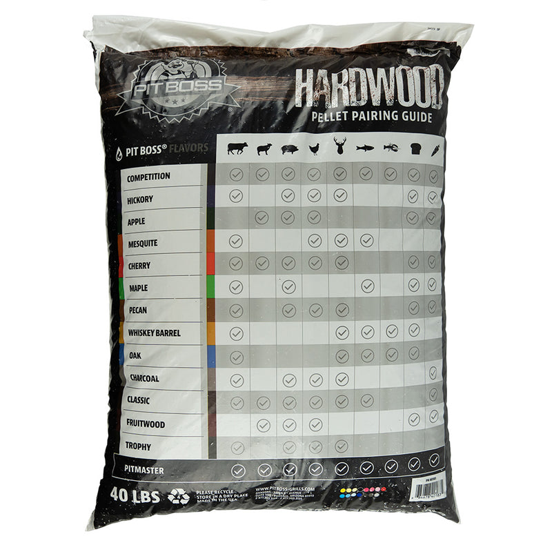 Pit Boss Pitmaster Blend All-Natural Harwood Pellets 40 Pound Bag Made In U.S.A.
