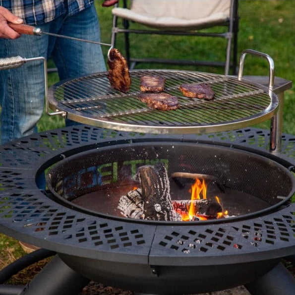 Pit Boss Cowboy Fire Pit Circular Grill 2 In 1 Combo PB410FP 10730