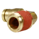1/4" x 1/4" Push-In x Male NPTF Fixed Elbow Solid Brass Quick Connect Fitting