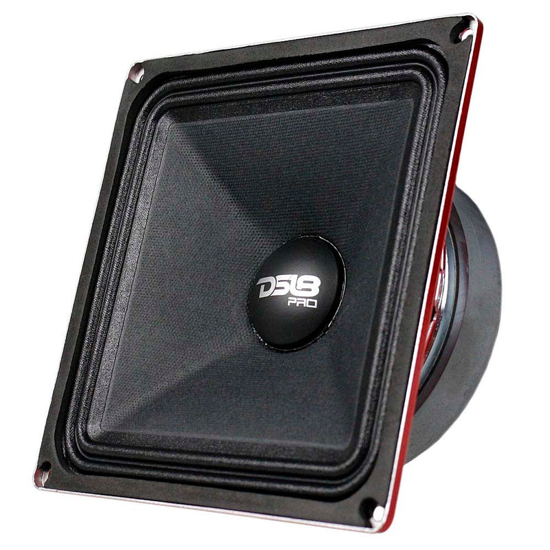 DS18 PRO-X6.4MSQ 6.5" x 6.5" 500 Watt 4 Ohm Black Square Midrange Loudspeaker