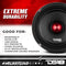 6.5" Midrange Speaker Loudspeaker With Bullet 4 Ohm 500W Max 1 DS18 PRO-X6.4BM