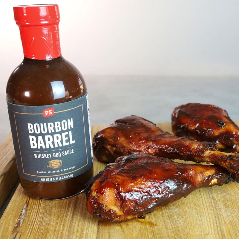 PS Seasoning Bourbon Barrel Whiskey BBQ Sauce 18 Oz Bottle Sweet Smokey 32-4323