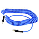 Prevost 1/4" x 26' Blue Spiral Coil Compressed Air Hose Premium Polyurethane