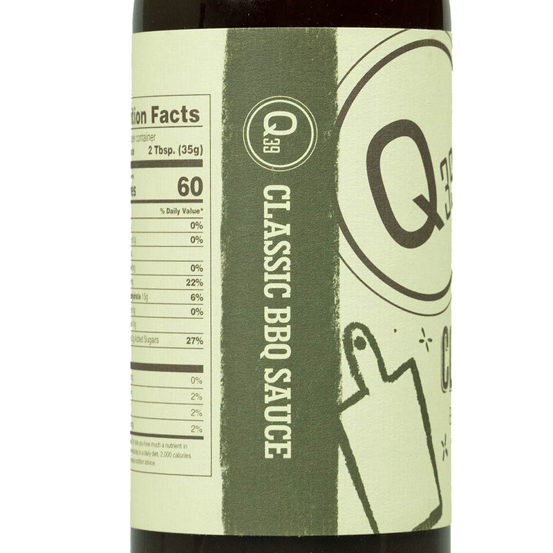 Q39 Classic BBQ Sauce Fruity, Sweet & With Some Spice Gluten-Free 15 Ounces