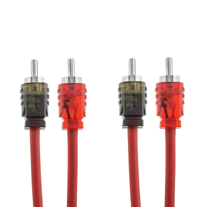 12' Foot RCA Cable OFC Interconnect DS18 R12 Competition Rated Performance Red
