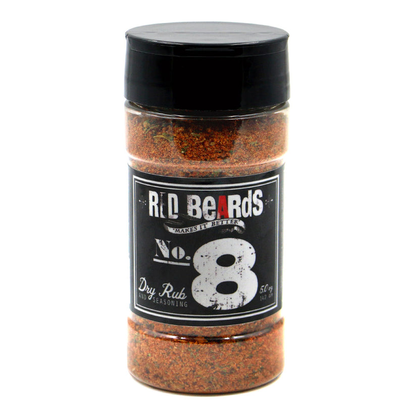 Red Beards No. 8 Number Eight Dry Rub and Seasoning 5 Oz Bottle Gluten Free