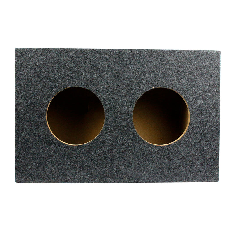RI Audio 6.5" Dual Shallow Hyper Vented Box Enclosure For Two Subs 5/8" MDF