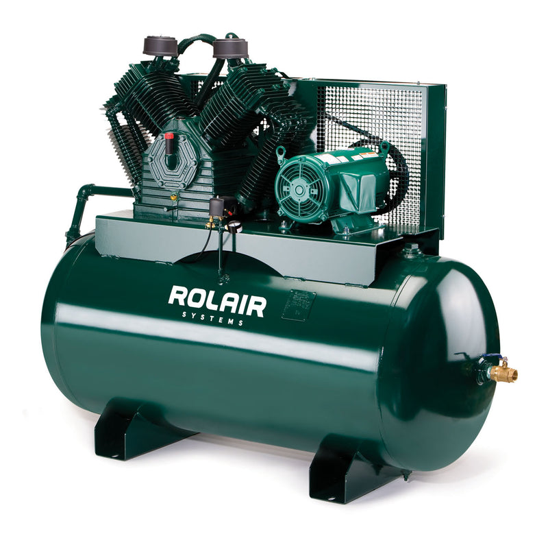 Rolair H75160K30 60 Gallon Horizontal Stationary Air Compressor 7.5 Hp 23.5 Cfm