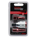 Milton ColorFit M Style coupler and Plug Kit 1/4" NPT 3 Pieces S-303MKIT Red