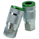 Milton ColorFit A Style Coupler and Plug Kit 1/4" NPT 14 Pieces S-314AKIT Green