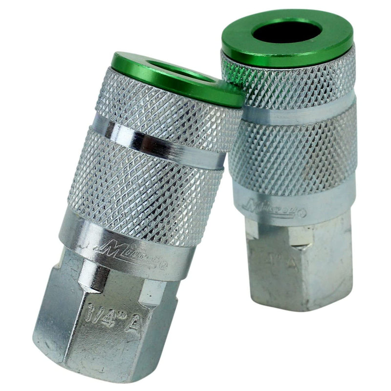 Milton ColorFit A Style Coupler and Plug Kit 1/4" NPT 14 Pieces S-314AKIT Green