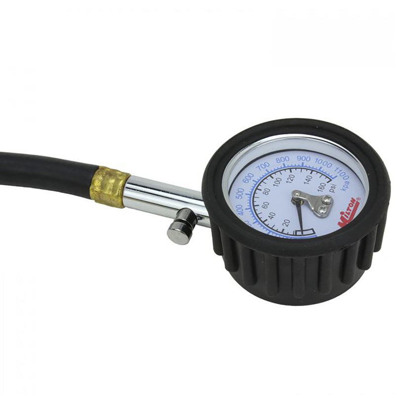 Milton Dial Tire Gauge 0-160 PSI with 12" Hose 45 Degree Dual Headed Chuck S-936