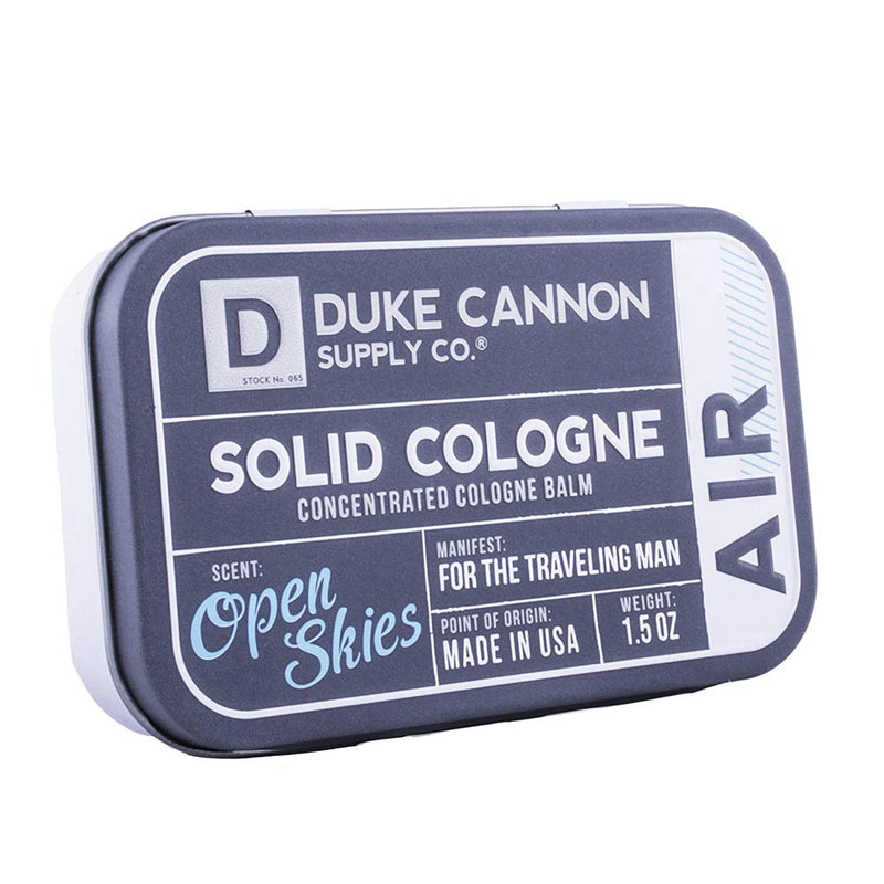 Duke Cannon Solid Cologne Air Concentrated Cologne Balm Open Skies Scent