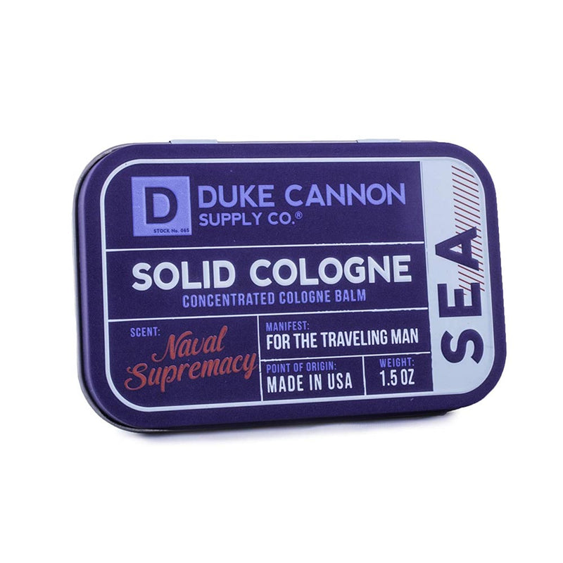 Duke Cannon Solid Cologne Naval Supremacy Scent Concentrated Balm SCMIX12-SEA