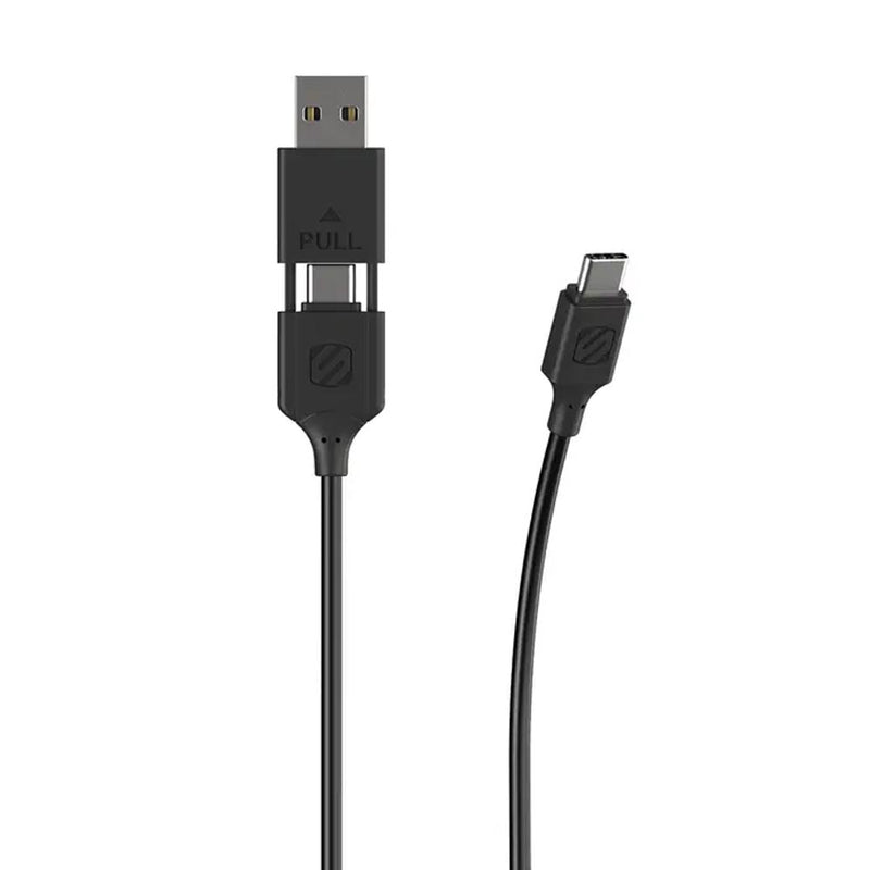 TYPE C TO TYPE C / USB-A POWER DELIVERY 4FT CABLE (BLACK)